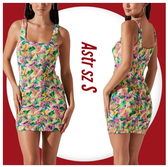 ASTR The Labe Dolcetto Stretchy Bodycon Pull Over Mini Dress sz S